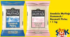 ANADOLU MUTFAĞI OSMANCIK/BASMATİ PİRİNÇ 1 KG
